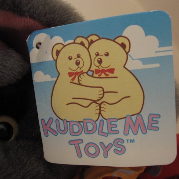 NOS Vintage 90s KellyToy Plush Elephant Clown w Birthday Cake Kuddle Me Tag - Picture 10 of 11